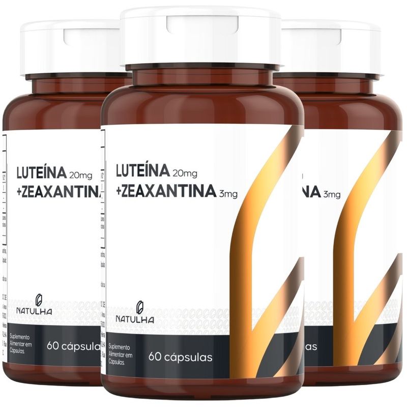 Kit 3x Luteína + Zeaxantina - 60 Cápsulas - Natulha