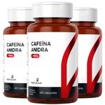 Kit 3x Cafeína Anidra Pura - 60 Cápsulas - Natulha