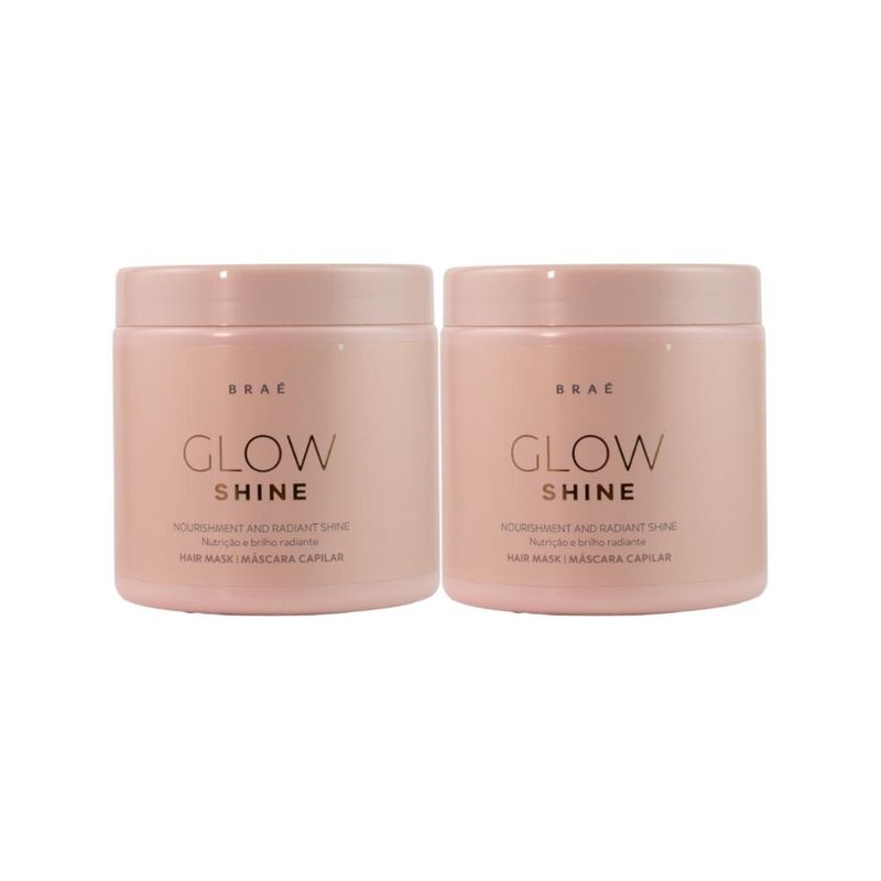 Braé Glow Shine Nutrição e Brilho Kit 2 Máscara 500g
