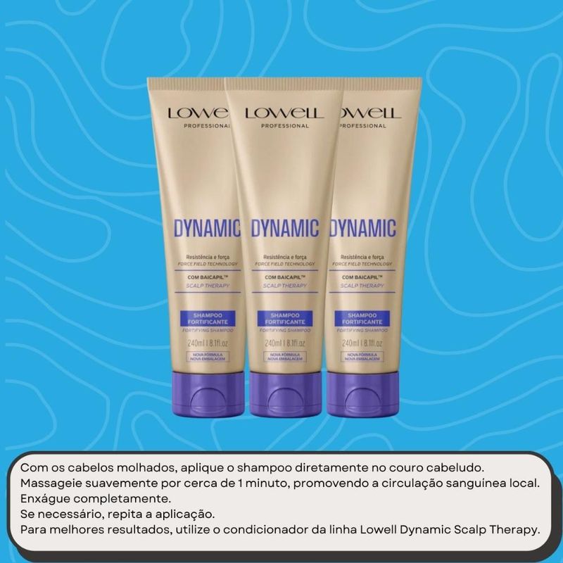 Lowell Dynamic Kit 3 Shampoo Fortificante 240ml