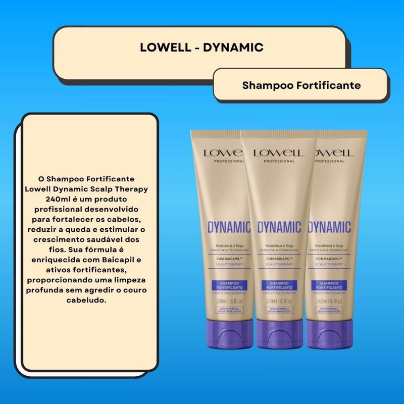 Lowell Dynamic Kit 3 Shampoo Fortificante 240ml