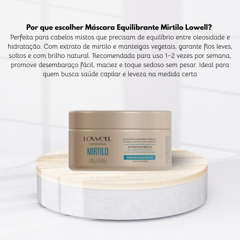 Lowell Professional Mirtilo Equilibrante Máscara 240ml