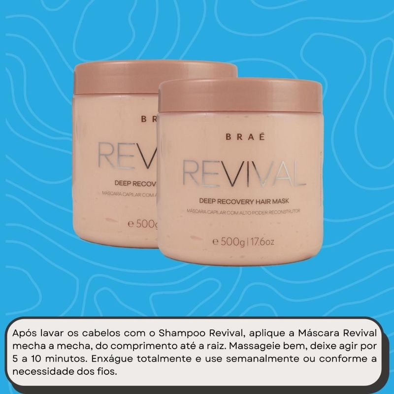 Braé Revival Kit 2 Máscara de Reconstrução 500g