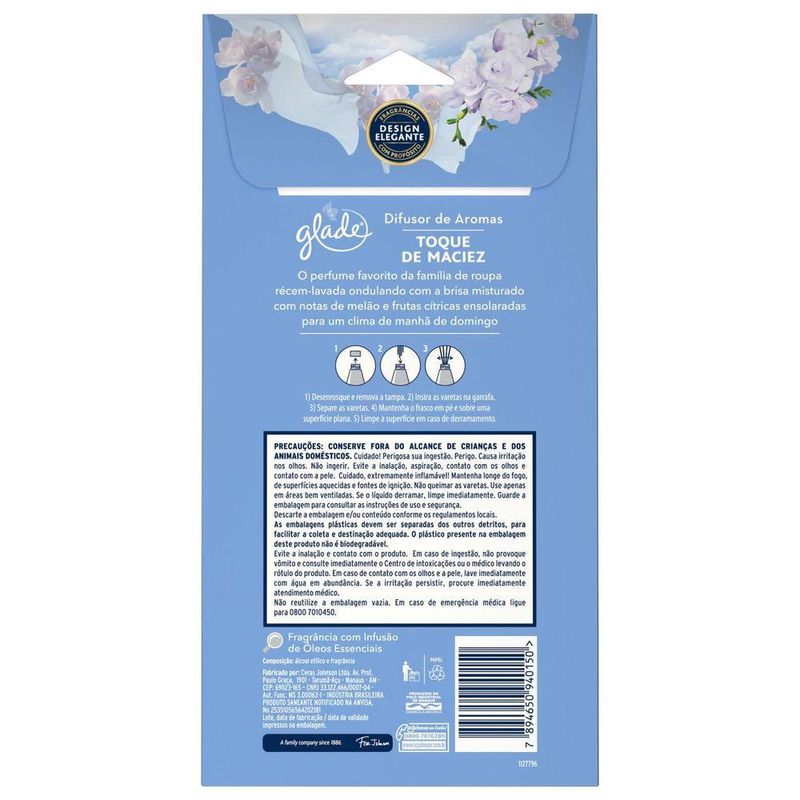 Glade - Kit 2 Difusor de Ambiente Toque de Maciez - 100ml cada