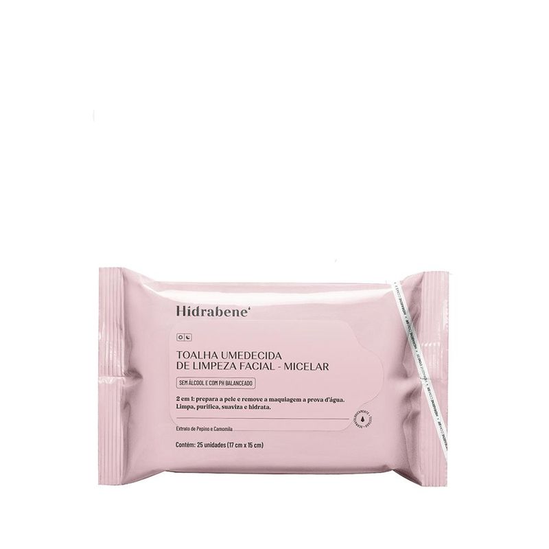 Hidrabene - Toalha Umedecida Micelar de Limpeza Facial