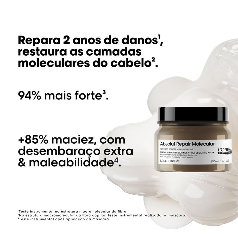 Máscara L'Oréal Professionnel Serie Expert Absolut Repair Molecular - 150ml