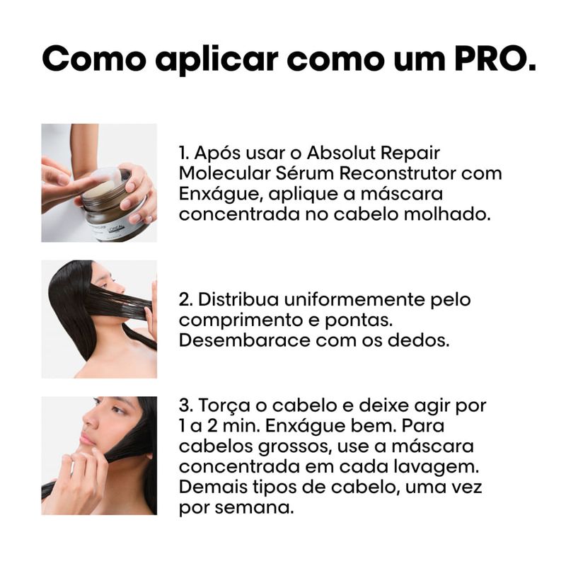 Máscara L'Oréal Professionnel Serie Expert Absolut Repair Molecular - 150ml