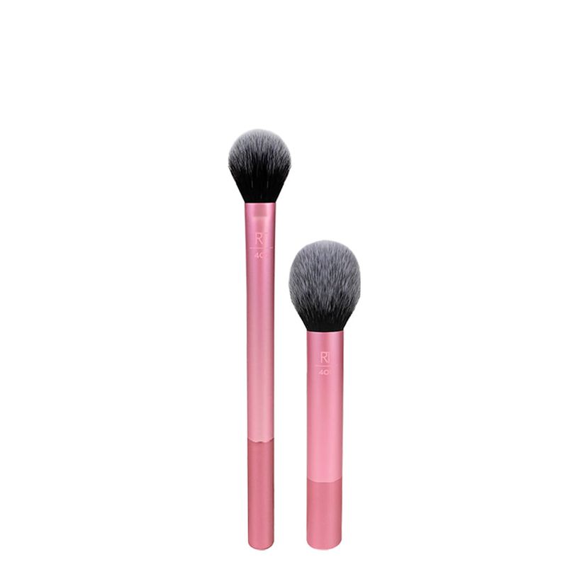 Kit Real Techniques - Pincéis para Contorno e Blush - Setting Brush Rosa + Ultra Plush Rosa