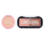 Kit Essence - Paleta de Contorno Matte Contouring Duo 7g + Iluminador Compacto em Pó Gimme Glow 10 Nude 9g