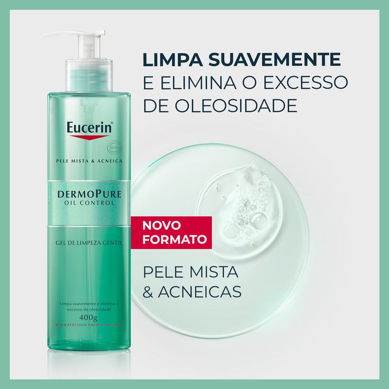 Gel de Limpeza Eucerin Dermopure Oil Control - Gentil 400g