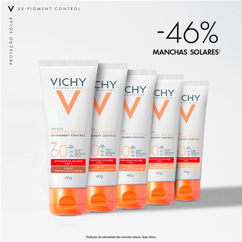 Protetor Solar Vichy Capital Soleil - Facial Antimanchas UV-Pigment Control FPS 60 30 40g