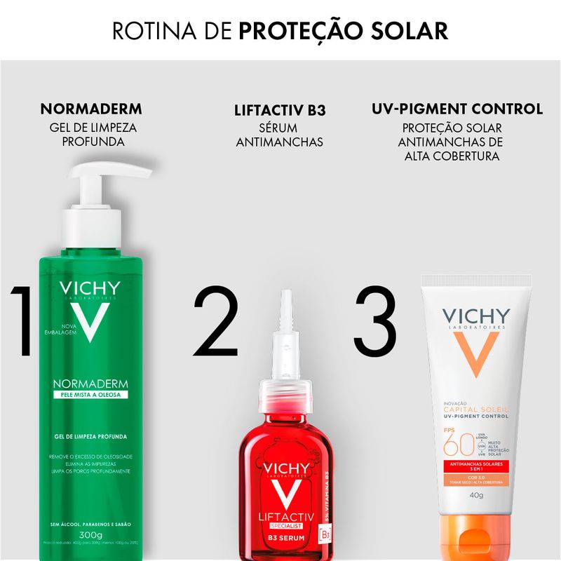 Protetor Solar Vichy Capital Soleil - Facial Antimanchas UV-Pigment Control FPS 60 30 40g