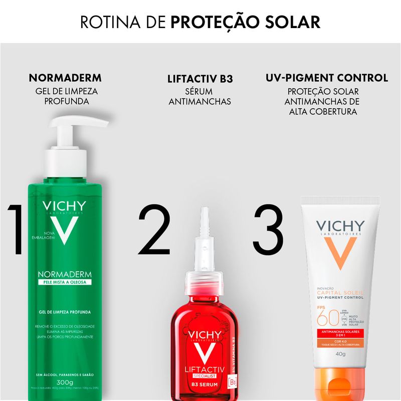 Protetor Solar Vichy Capital Soleil - Facial Antimanchas UV-Pigment Control FPS 60 40 40g