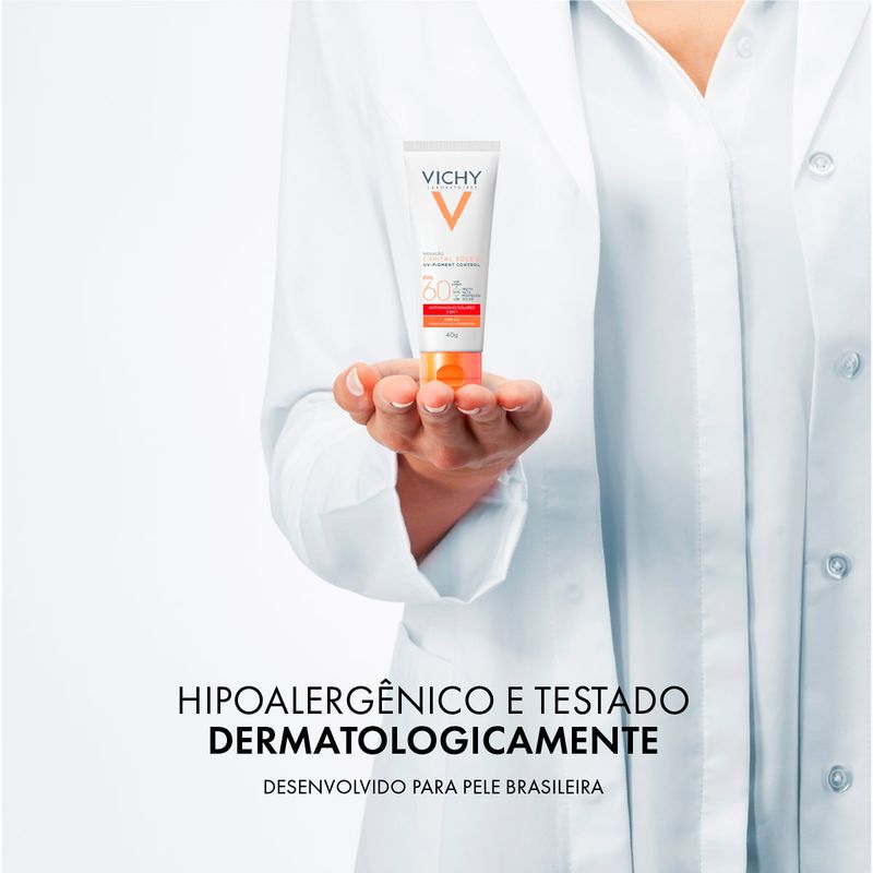 Protetor Solar Vichy Capital Soleil - Facial Antimanchas UV-Pigment Control FPS 60 40 40g
