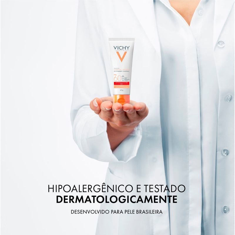 Vichy - Protetor Solar Facial Antimanchas Capital Soleil UV-Pigment Control FPS 60 - 40g