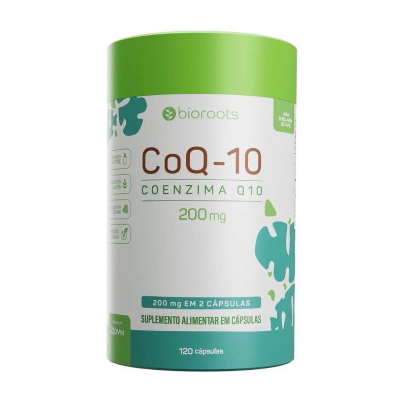 Coenzima Q10 200mg com 120 cápsulas - Bioroots