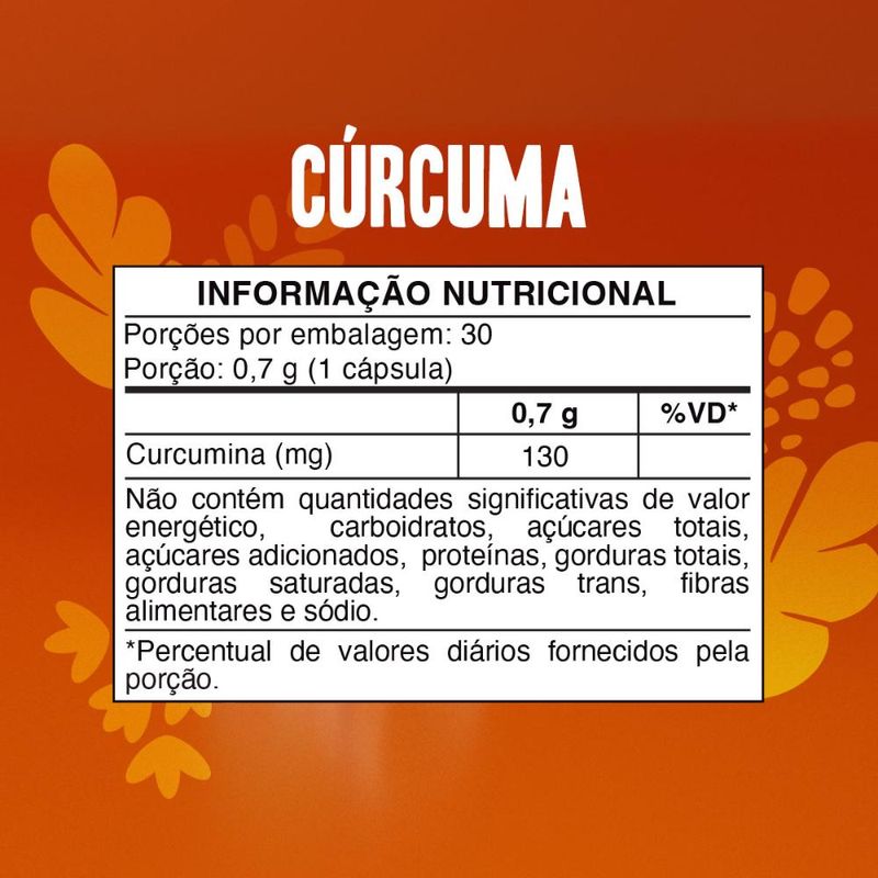 Cúrcuma Turmeric 600mg com 30 Cápsulas - Bioroots