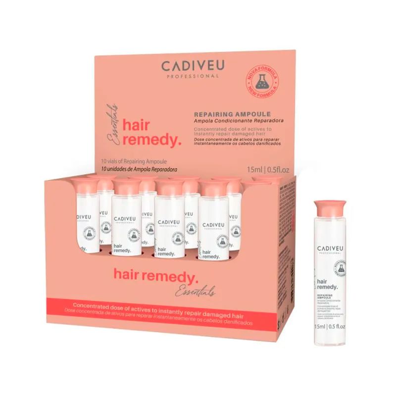 Ampola Capilar 10x15ml - Cadiveu Essentials - Hair Remedy Caixa