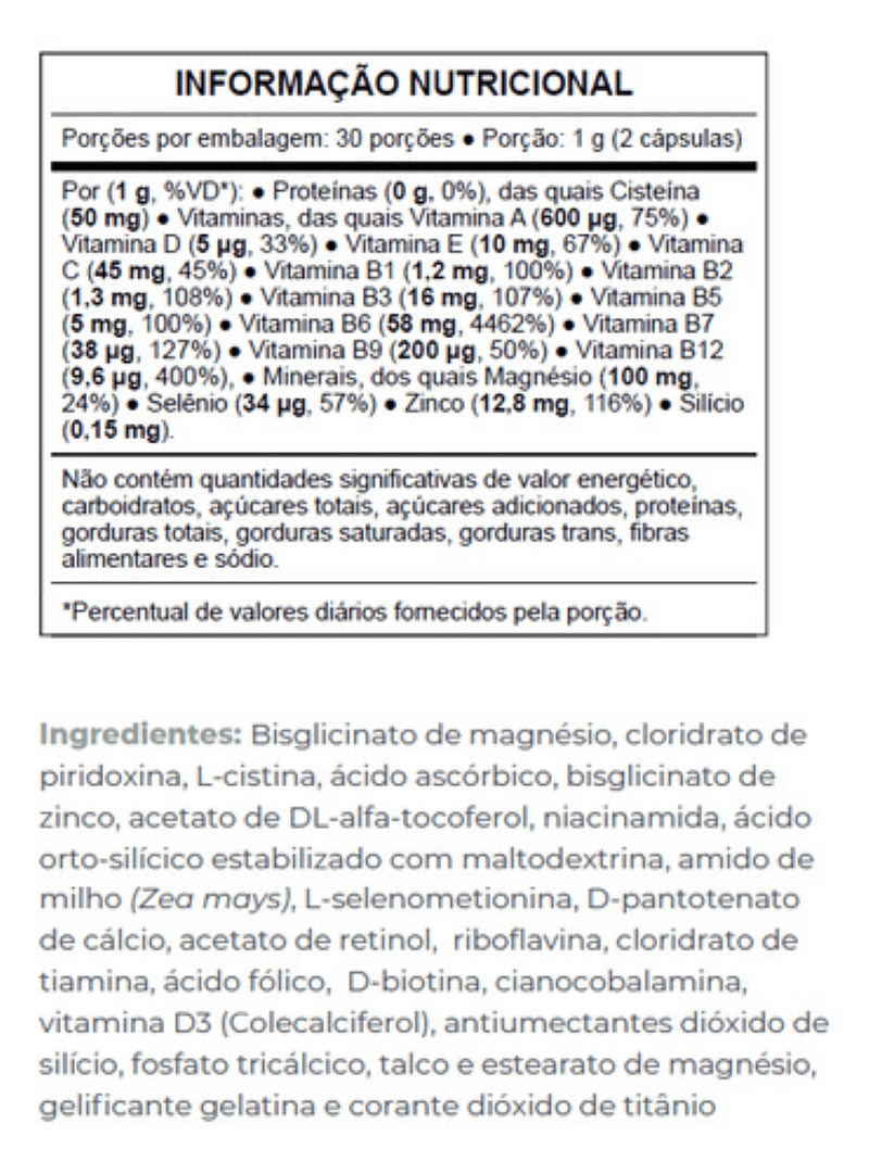 6x Pillfood Silício Orgânico Central Nutrition - 60 Cápsulas cada Sem Sabor