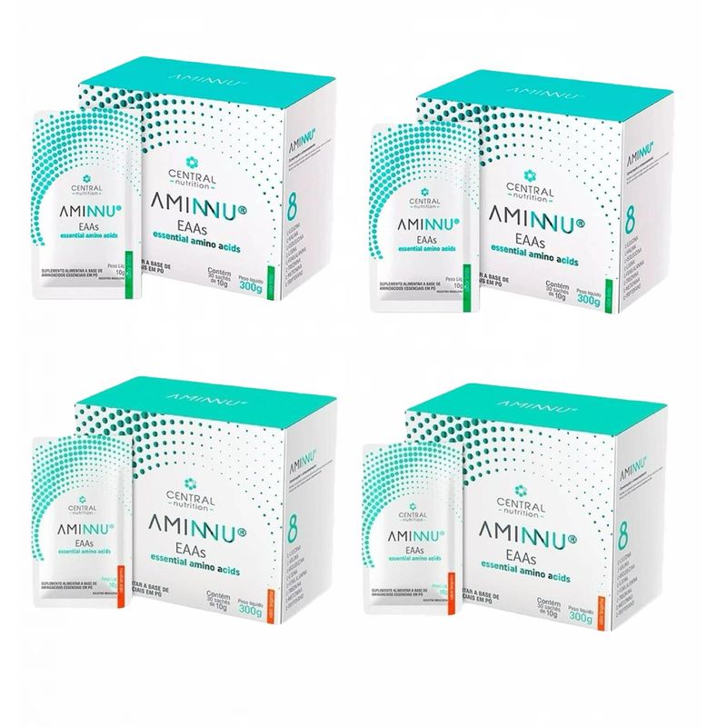 2x Kit Aminnu EAA's 10g - Tangerina + Limão - Central Nutrition