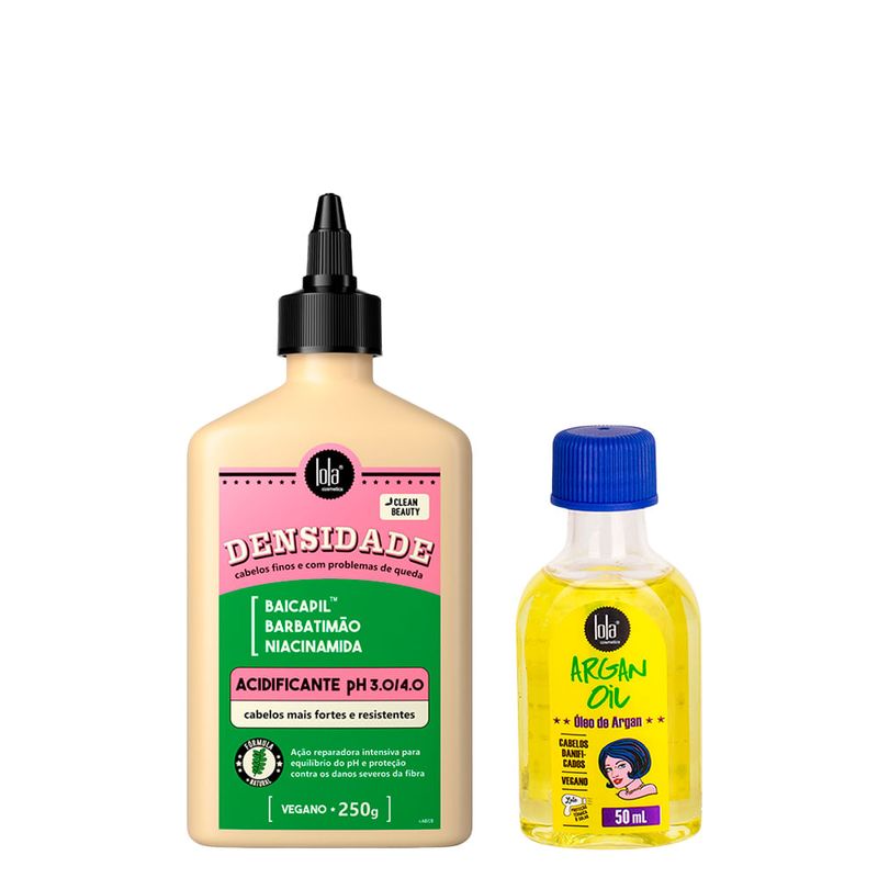 Kit Lola From Rio - Acidificante Densidade 250g + Leave-In Argan Oil 50ml