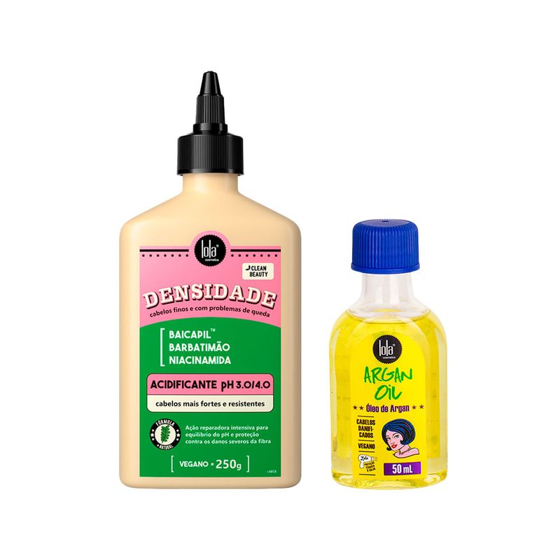 Kit Lola From Rio - Acidificante Densidade 250g + Leave-In Argan Oil 50ml