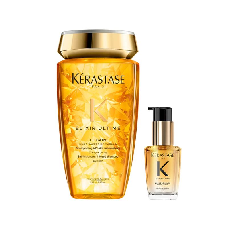 Kit Shampoo 250ml + Óleo Capilar 30ml - Kérastase - Elixir Ultime