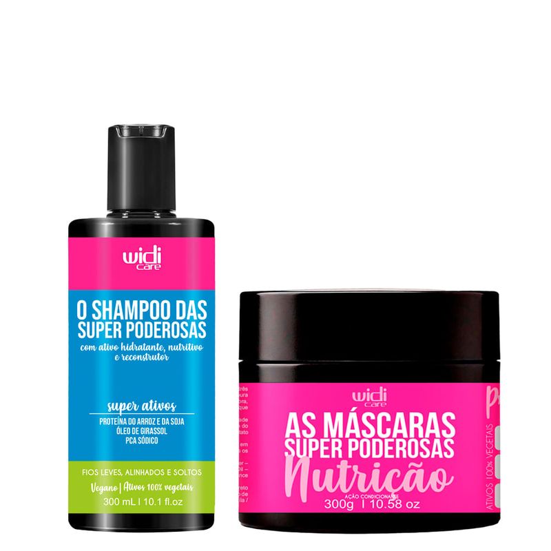 Kit Shampoo 300ml + Máscara 300g - Widi Care - Super Poderosas
