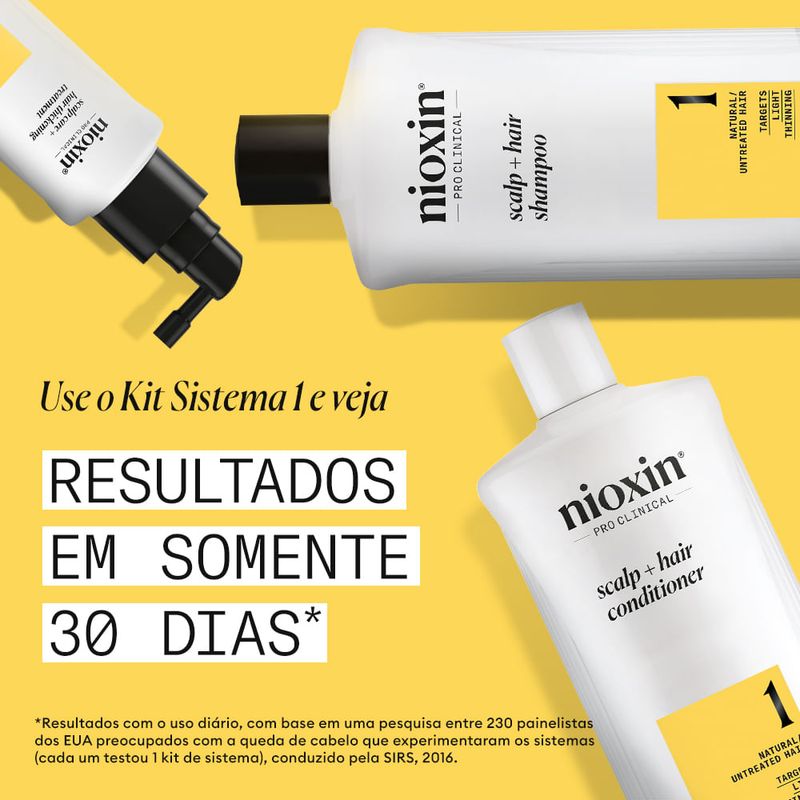 Shampoo 1000ml - Nioxin - Sistema 1 Cabelo Natural Afinamento Leve