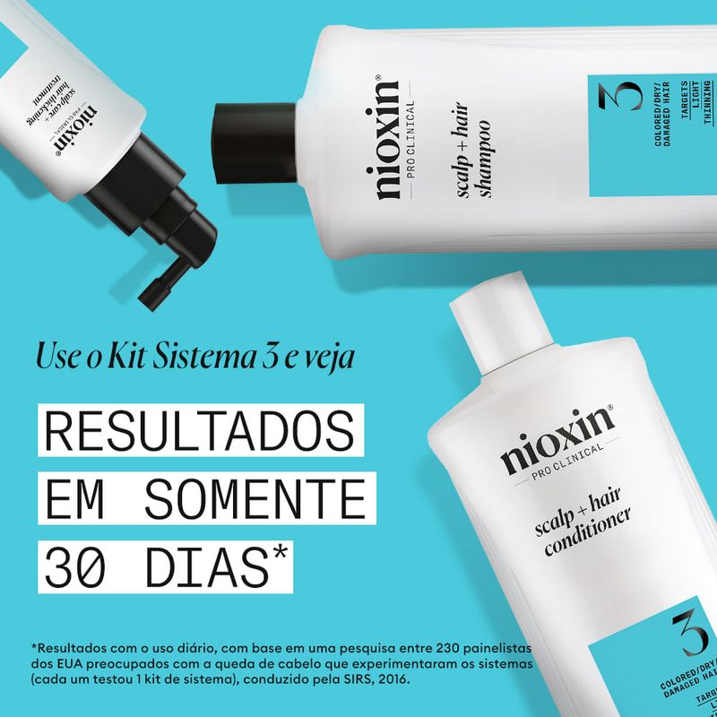 Shampoo 1000ml - Nioxin - Sistema 3 Cabelo Colorido Seco Danificado