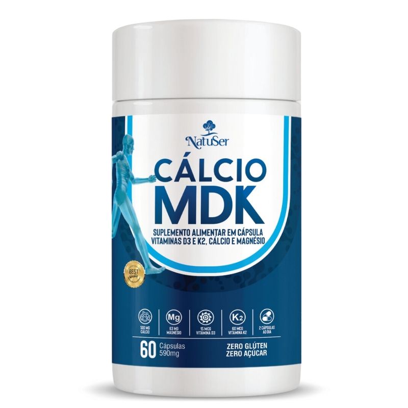 Natuser - Cálcio MDK - 60 Cápsulas 590mg