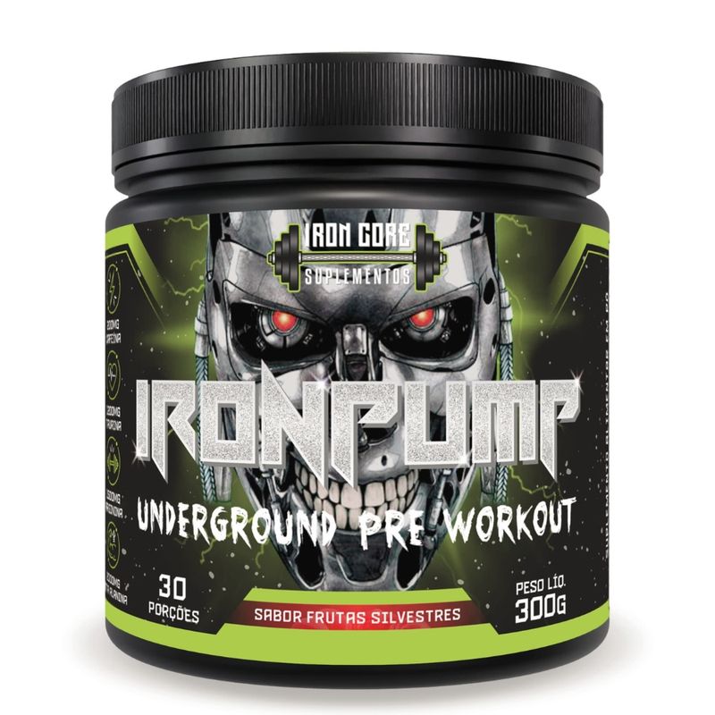Iron Core - IronPump Pré-Treino - 300g Sabor Frutas Silvestres
