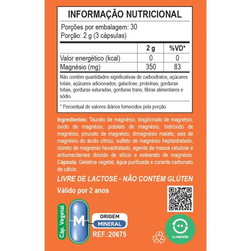 Unilife - 10 Magnésios Mag10 Complex - 90 Cápsulas 660mg