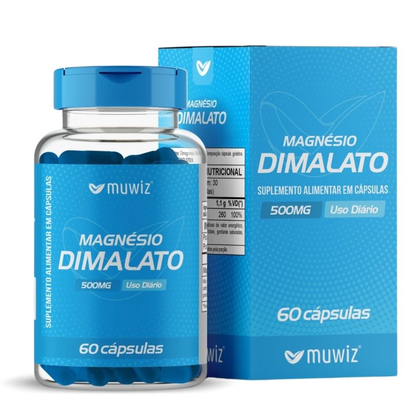 Muwiz - Magnésio Dimalato - 60 Cápsulas 500mg