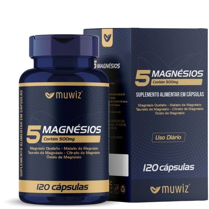 Muwiz - 5 Magnésios - 120 Cápsulas 500mg