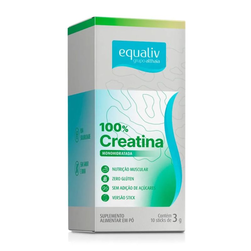 Equaliv - Creatina 100% Monohidratada 10 Sticks - 30g