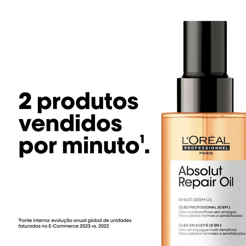 L'Oréal Professionnel - Óleo Capilar Absolut Repair Gold Quinoa Protein 10 in 1 - 90ml