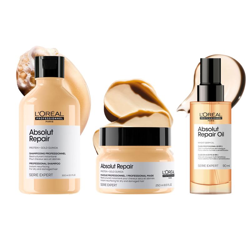 L'Oréal Professionnel - Óleo Capilar Absolut Repair Gold Quinoa Protein 10 in 1 - 90ml