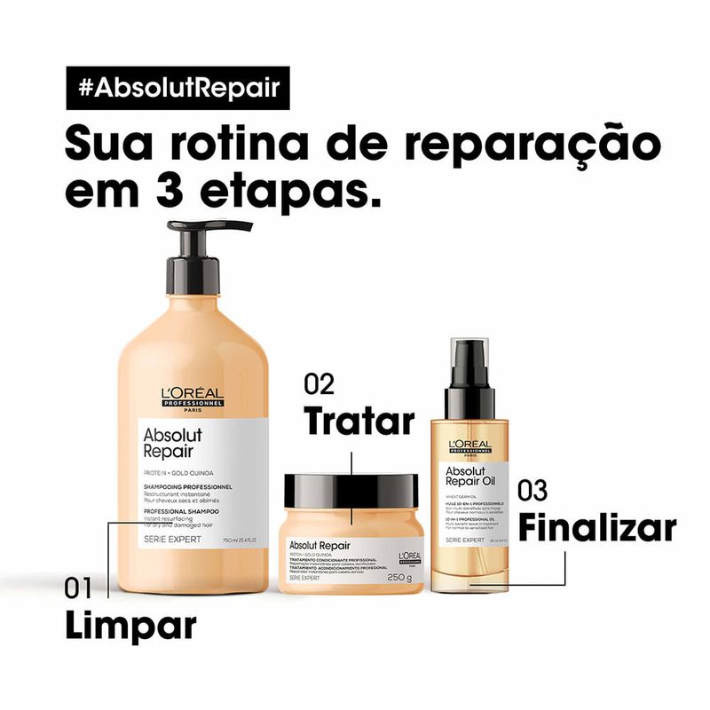 L'Oréal Professionnel - Shampoo Serie Expert Absolut Repair Gold Quinoa - 750ml