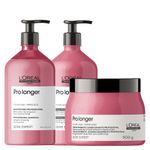 L'Oréal Professionnel - Kit Serie Expert Pro Longer - Shampoo 750ml + Condicionador 750ml + Máscara 500g
