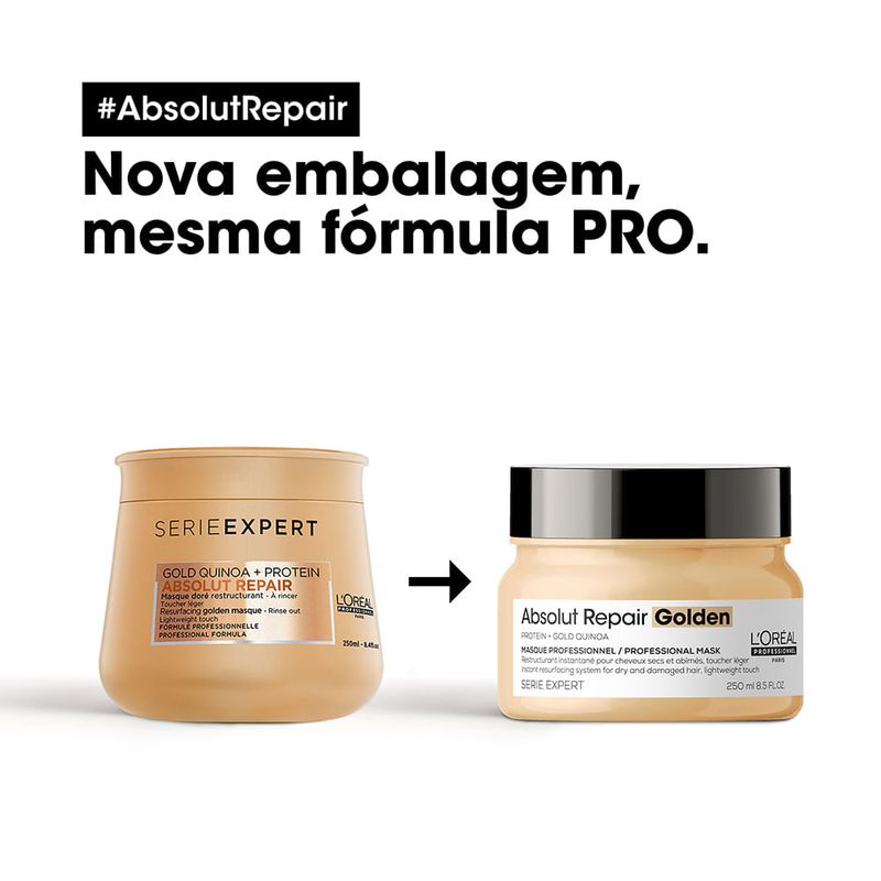 L'Oréal Professionnel - Máscara de Reparação Serie Expert Absolut Repair Gold Quinoa Golden - 250g