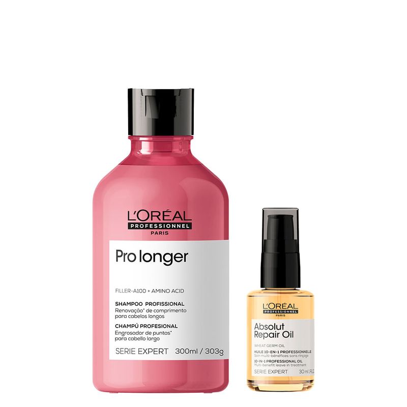L'Oréal Professionnel - Kit Serie Expert Pro Longer - Shampoo 300ml + Óleo Absolut Repair 10 In 1 30ml