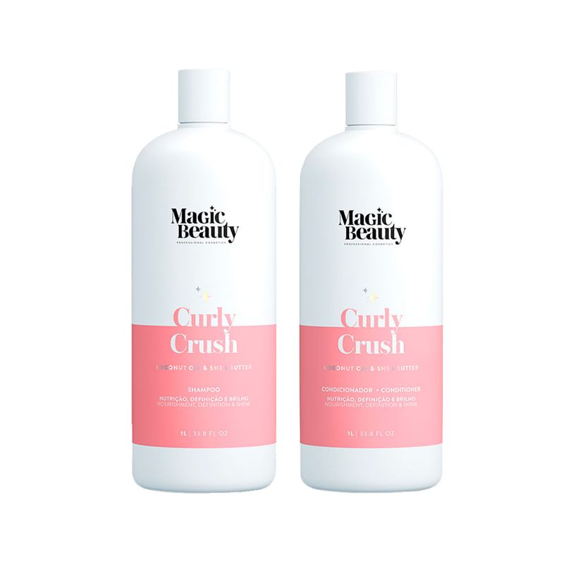 Kit Magic Beauty Curly Crush - Shampoo 1000ml - Condicionador 1000ml