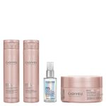 Kit Cadiveu Repair Solution - Shampoo 250ml - Condicionador 250ml - Máscara 200ml - Óleo Capilar Final Style 30ml