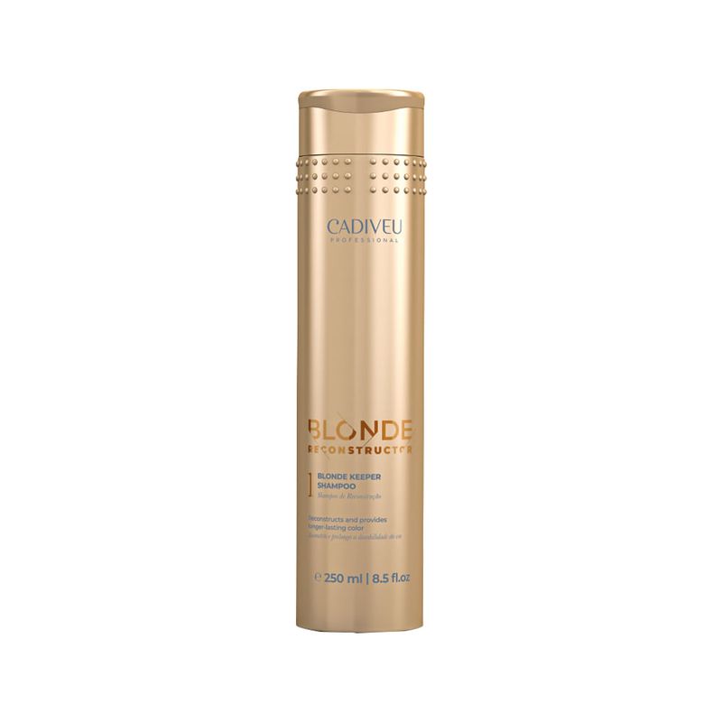 Kit Cadiveu Blonde Reconstructor Keeper - Shampoo 250ml - Óleo Capilar Final Style 30ml - Leave-In 200ml