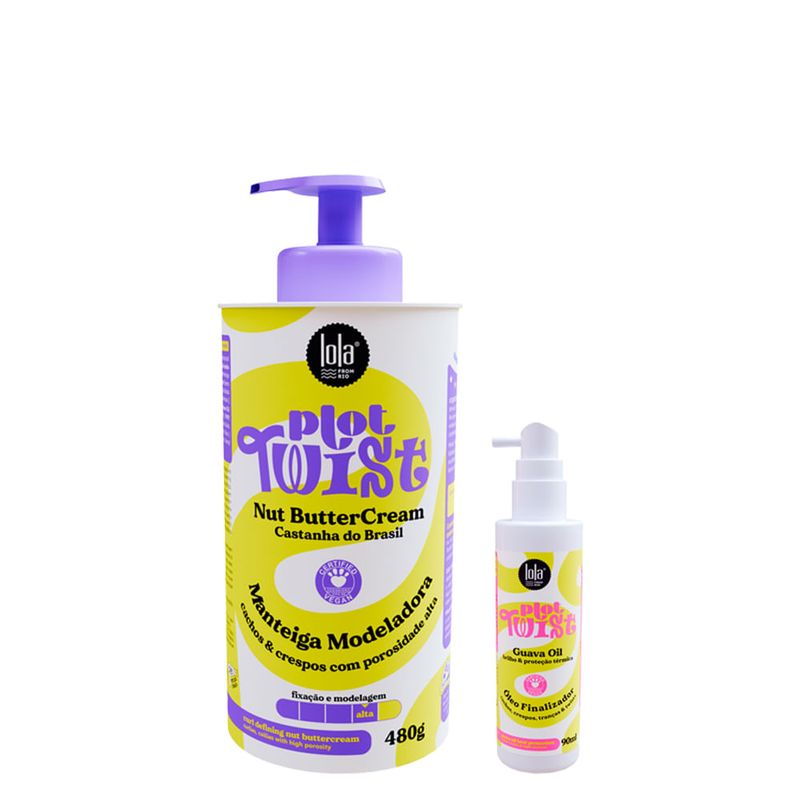 Lola Cosmetics - Kit Plot Twist - Manteiga Modeladora 480g + Óleo Capilar 90ml