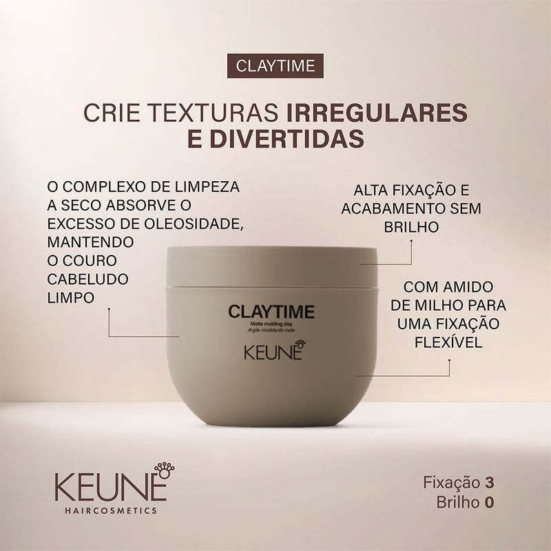 Keune - Kit Creme Modelador Style Claytime 100ml
