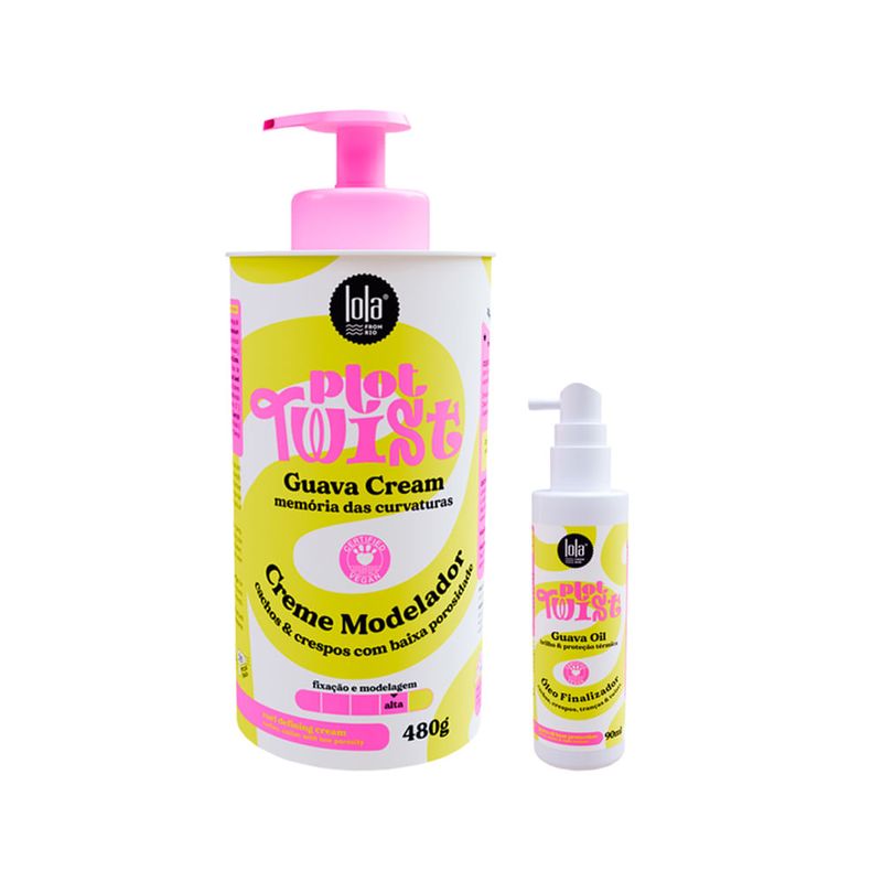 Lola Cosmetics - Kit Plot Twist - Óleo Capilar 90ml + Creme Modelador 480g