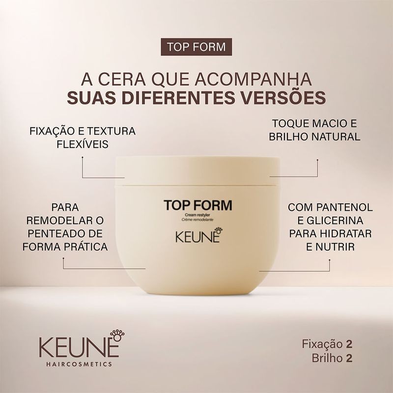 Keune - Kit Creme Modelador Style Top Form 100ml