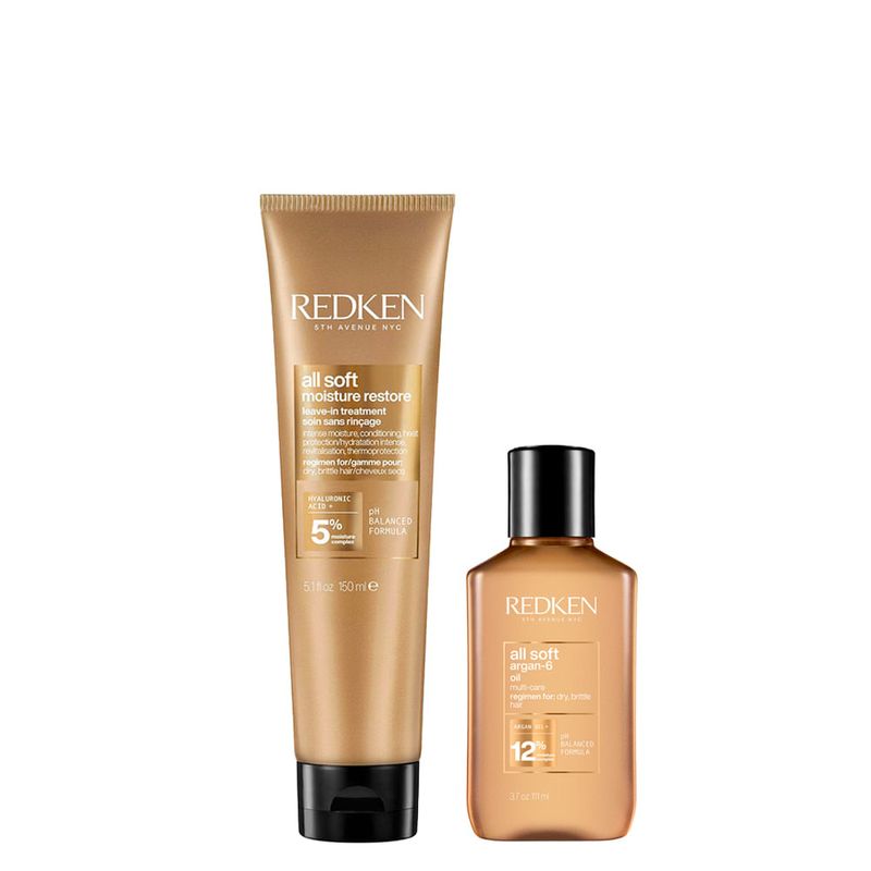 Redken - Kit All Soft - Leave-In 150ml + Óleo 111ml